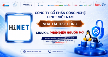 Công ty Cổ phần Công nghệ HiNET Việt Nam đồng hành cùng sự kiện Linux & Phần mềm Nguồn mở với vai trò Nhà tài trợ Đồng