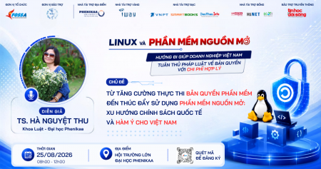 TS. Hà Nguyệt Thu - Diễn giả Hội thảo VFOSSA 2026: Tăng cường thực thi bản quyền phần mềm & Lời giải tự chủ công nghệ từ Phần mềm Nguồn mở