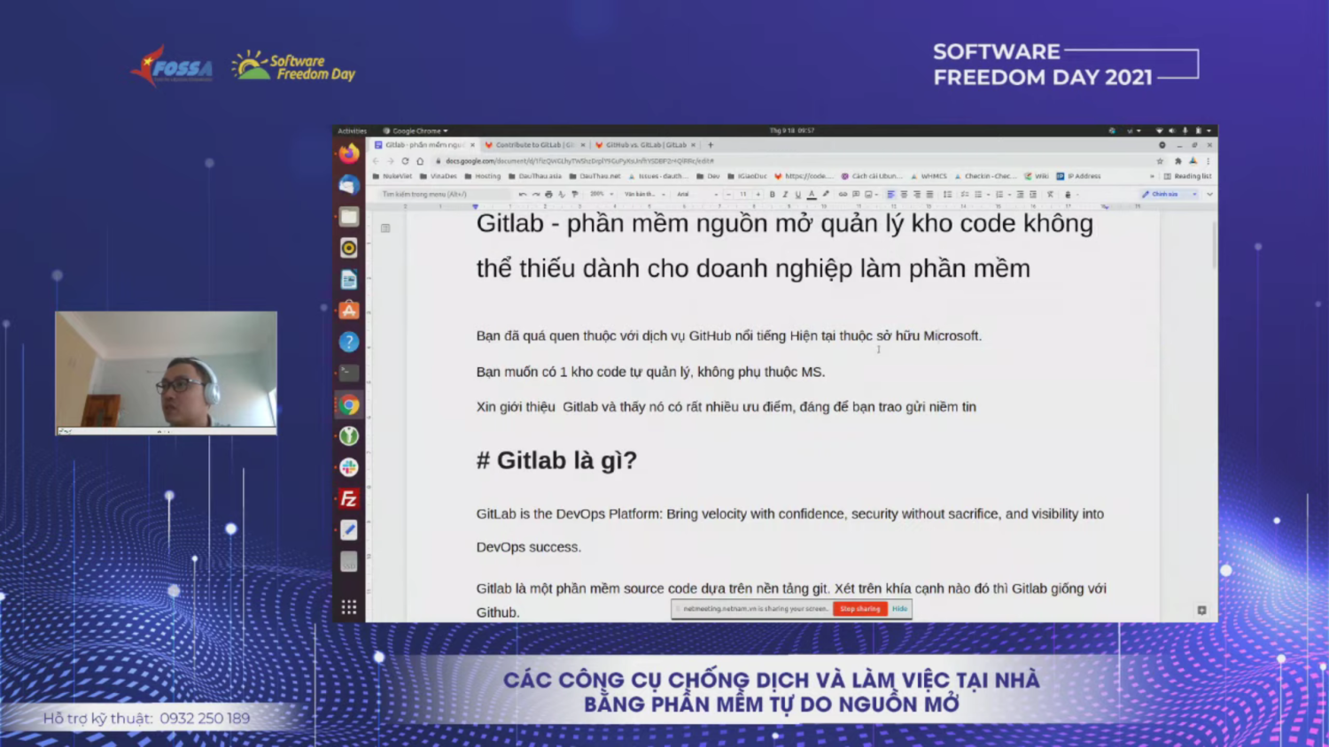 Diễn giả Vũ Văn Thảo với chủ đề về Gitlab và ứng dụng không thể thiếu cho doanh nghiệp