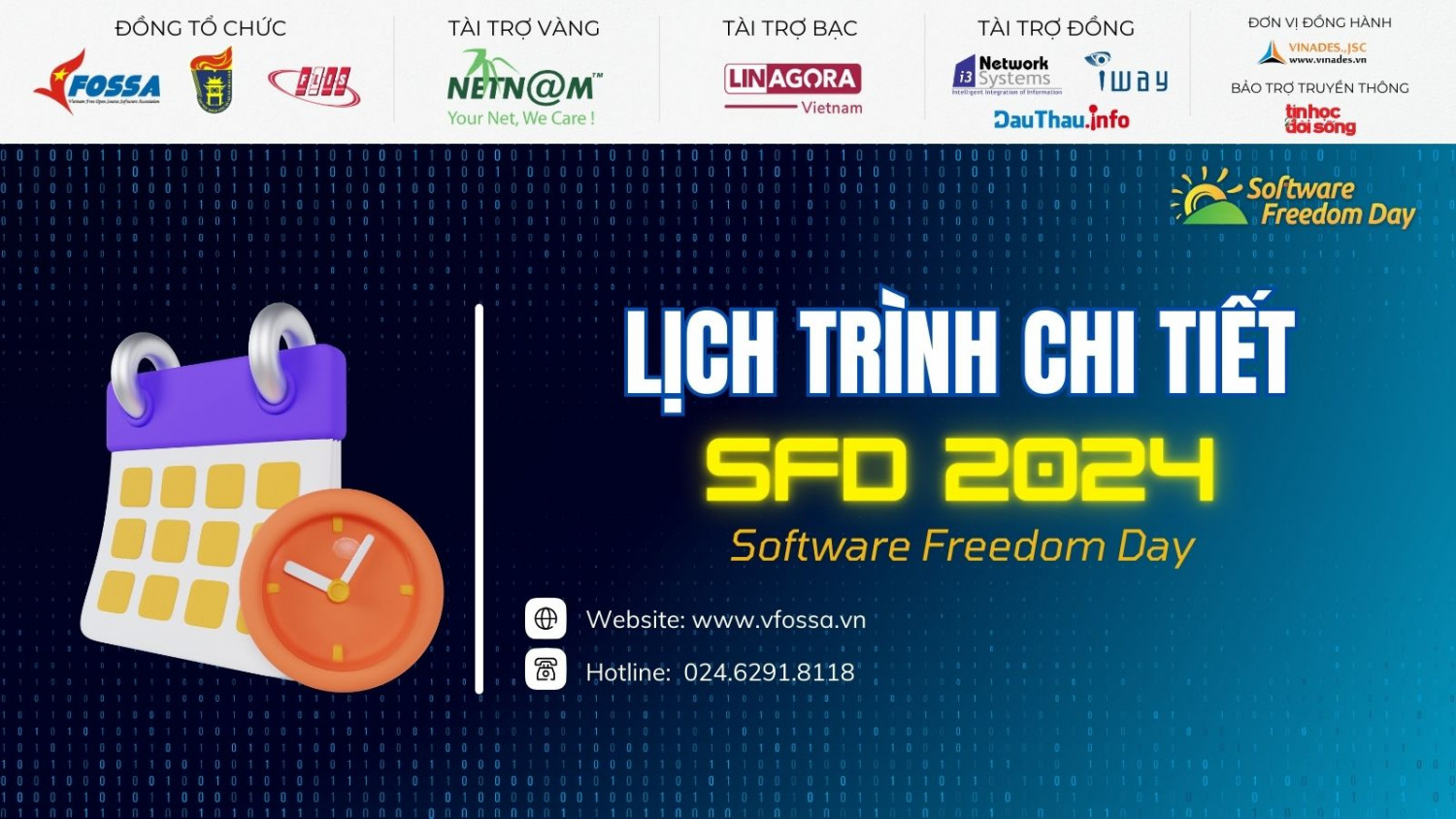 Lịch trình chi tiết Software Freedom Day 2024