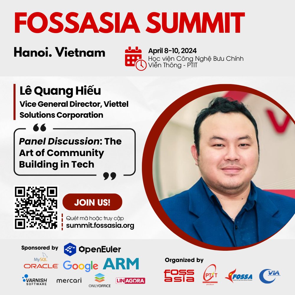 Thông tin về chủ đề diễn giả Lê Quang Hiếu sẽ chia sẻ trong FOSSASIA Summit 2024