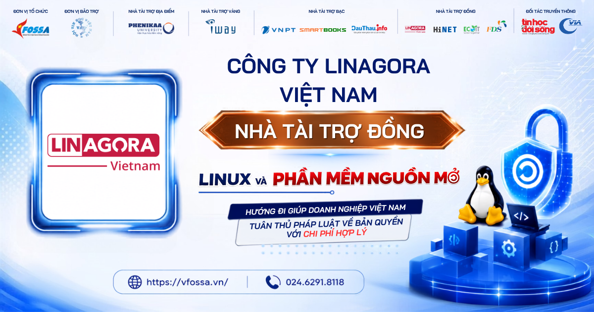 Công ty LINAGORA Việt Nam đồng hành cùng sự kiện Linux & Phần mềm Nguồn mở với vai trò Nhà tài trợ Đồng