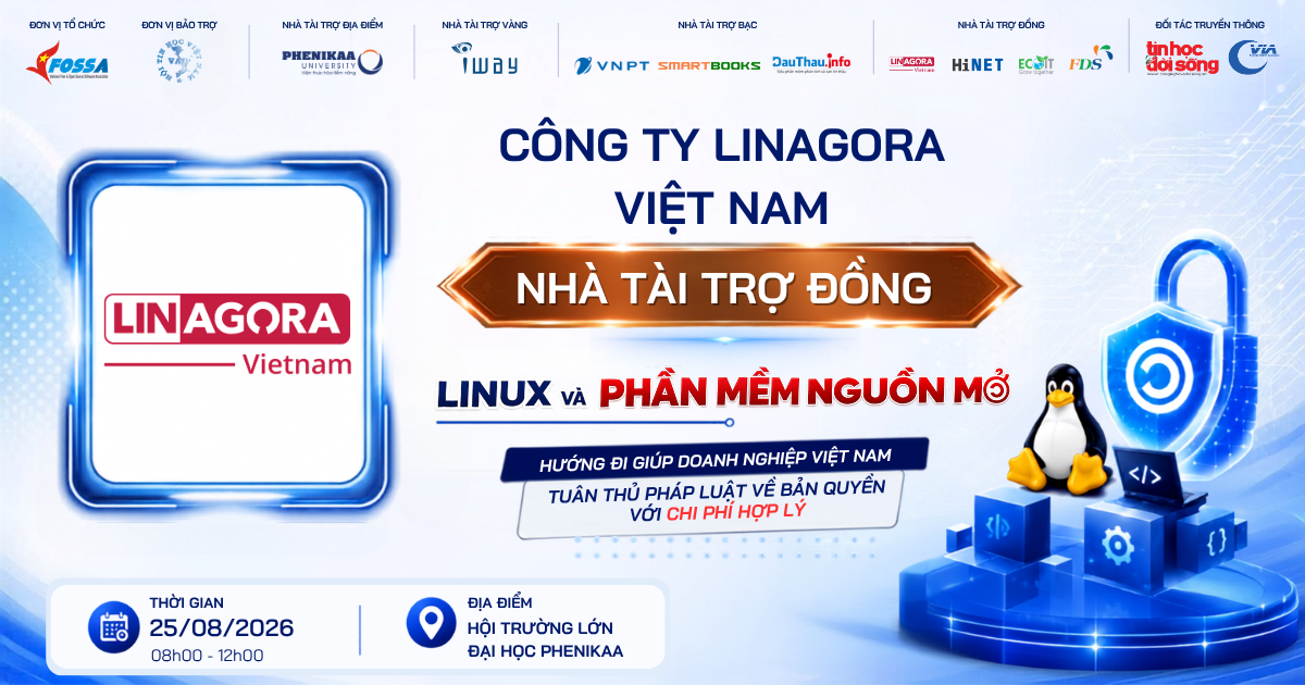 Công ty LINAGORA Việt Nam đồng hành cùng sự kiện Linux & Phần mềm Nguồn mở với vai trò Nhà tài trợ Đồng