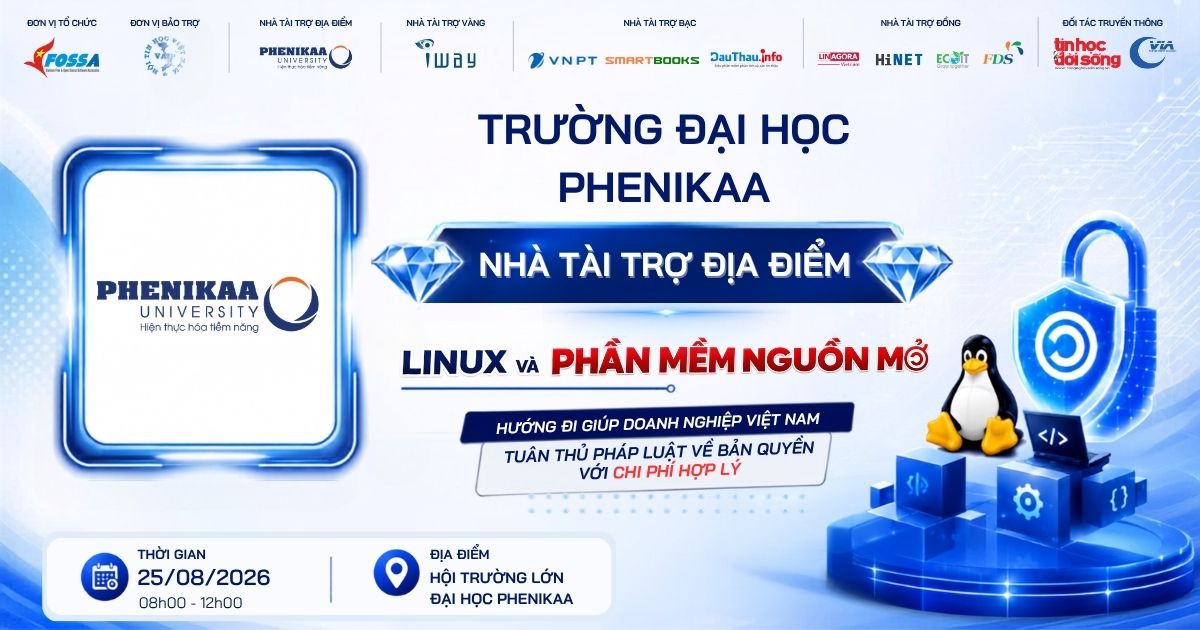 Trường Đại học Phenikaa - Nhà tài trợ địa điểm của sự kiện Linux & Phần mềm Nguồn mở